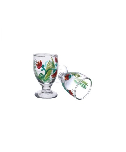 Painted Royal Design for Vodka Shots Beautiful Flower Painting, Tequila Shot Glasses Handpainted Shot Glasses by iHandikart Handicrafts (Set of 2) IHK16012 | Save 33% - Rajasthan Living