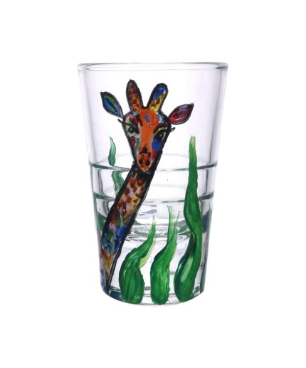 Painted Royal Design for Vodka Shots Painting of Giraffe, Tequila Shot Glasses Handpainted Shot Glasses by iHandikart Handicrafts (Set of 2) IHK16018 | Save 33% - Rajasthan Living 3