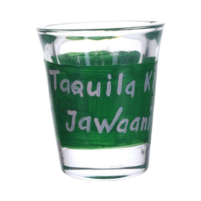 Painted Royal Design for Vodka Shots Taquila ki jawaani Painted, Tequila Shot Glasses Handpainted Shot Glasses by iHandikart Handicrafts (Set of 2) IHK16022 | Save 33% - Rajasthan Living 7