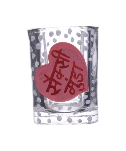 Painted Royal Design for Vodka Shots Sexy Munda Painted in Heart, Tequila Shot Glasses Handpainted Shot Glasses by iHandikart Handicrafts (Set of 2) IHK16023 | Save 33% - Rajasthan Living 3