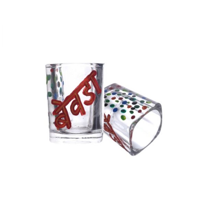 Handpainted Shot Glasses by iHandikart Handicrafts | Bewada Painted Royal Design for Vodka Shots, Tequila Shot Glasses (Set of 2) IHK16025 | Save 33% - Rajasthan Living 5