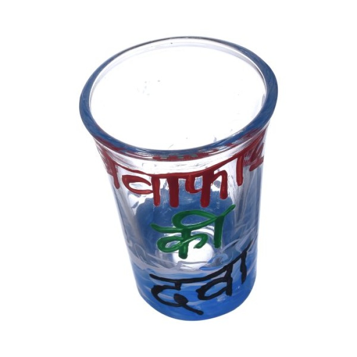 Painted Royal Design for Vodka Shots Bewafai Ki Dawa Painting, Tequila Shot Glasses Handpainted Shot Glasses by iHandikart Handicrafts (Set of 2) IHK16034 | Save 33% - Rajasthan Living 7