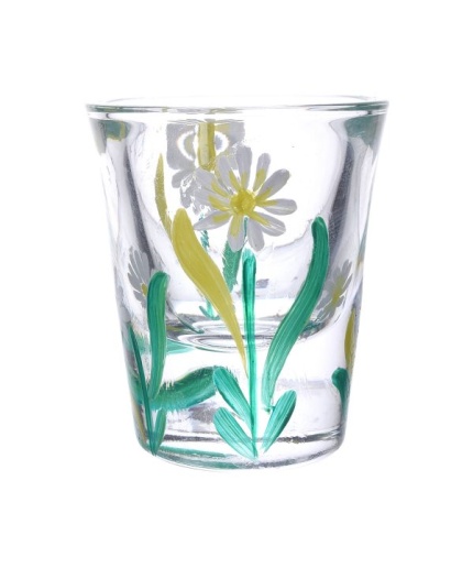 Handpainted Shot Glasses by iHandikart Handicrafts | White Flower Painting Royal Design for Vodka Shots, Tequila Shot Glasses (Set of 2) IHK16035 | Save 33% - Rajasthan Living 3