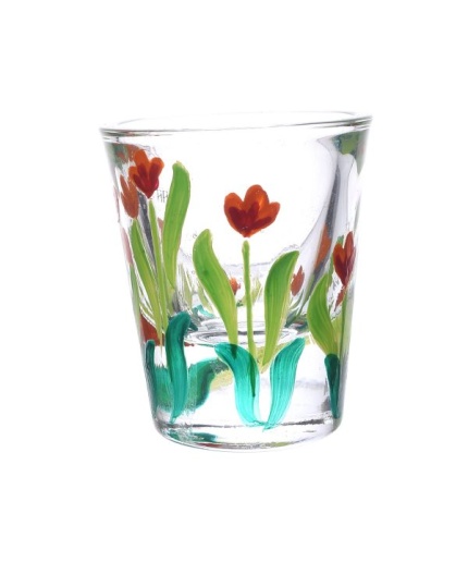 Handpainted Shot Glasses by iHandikart Handicrafts | Beautiful Red Flower Painted Royal Design for Vodka Shots, Tequila Shot Glasses (Set of 2) IHK16037 | Save 33% - Rajasthan Living 3