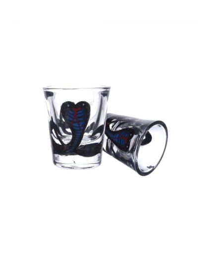 Handpainted Shot Glasses by iHandikart Handicrafts | Shape of Kobra Design for Vodka Shots, Tequila Shot Glasses (Set of 2) IHK16040 | Save 33% - Rajasthan Living