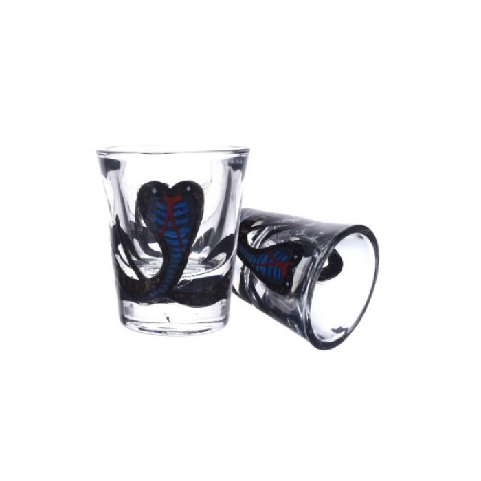 Handpainted Shot Glasses by iHandikart Handicrafts | Shape of Kobra Design for Vodka Shots, Tequila Shot Glasses (Set of 2) IHK16040 | Save 33% - Rajasthan Living 5