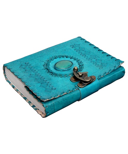 Ocean blue  leather journal antique leather notepad and undated planner notebook diary for writing memories from ihandikart handicrafts | Save 33% - Rajasthan Living