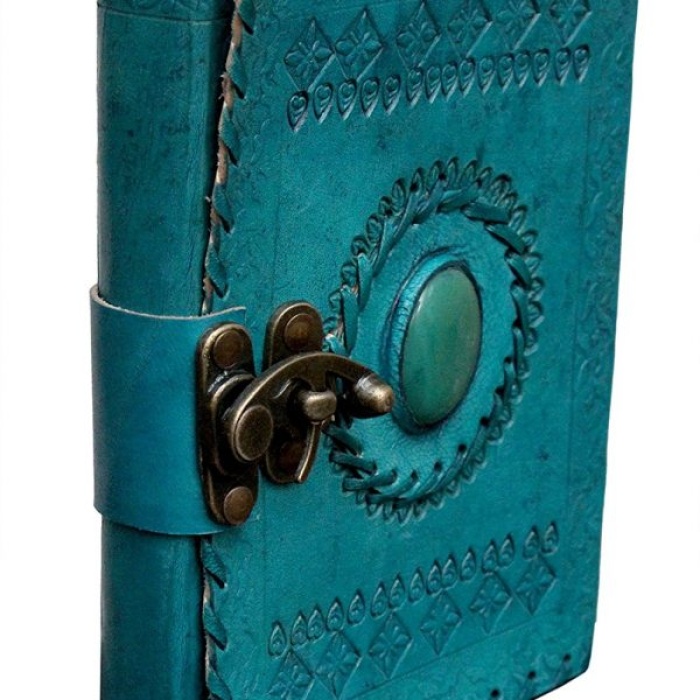 Ocean blue  leather journal antique leather notepad and undated planner notebook diary for writing memories from ihandikart handicrafts | Save 33% - Rajasthan Living 8