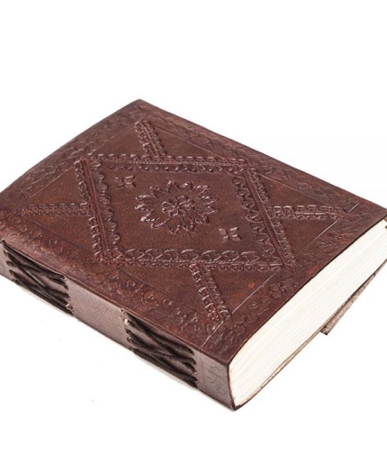 Brown Colour Leather Journal Antique Leather Notepad and Undated Planner Notebook Diary for Writing Memories From Ihandikart Handicrafts With Pencil | Save 33% - Rajasthan Living 3