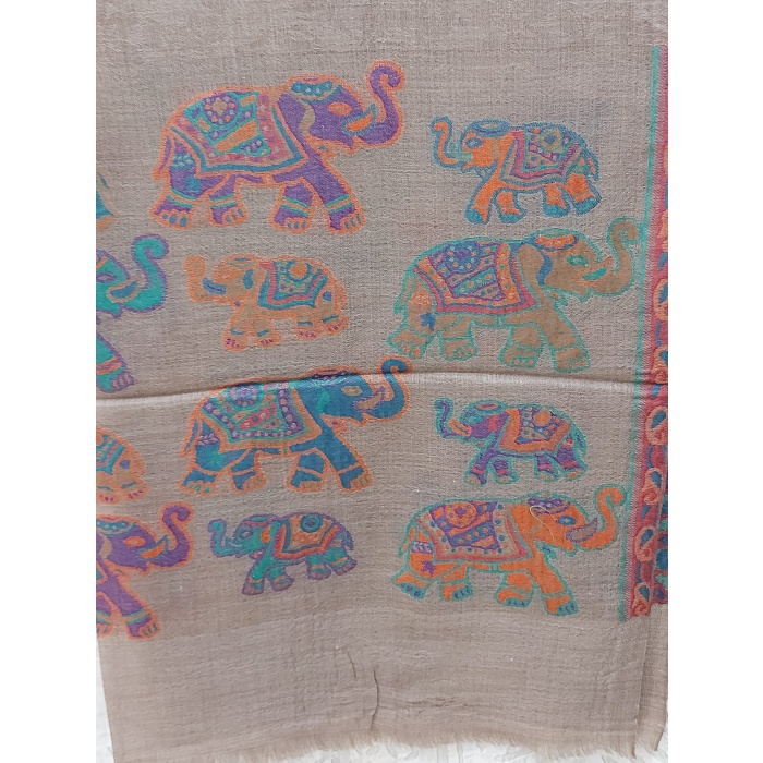 Pure Pashmina Elephant Handmade Shawl/Cashmere Scarf/Shawl, Handwoven on Handloom in Kashmir, Super Soft, Light Weave | Save 33% - Rajasthan Living 7