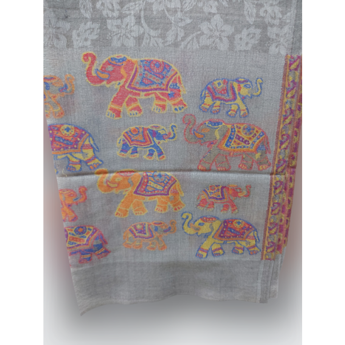 Pure Pashmina Elephant Handmade Shawl/Cashmere Scarf/Shawl, Handwoven on Handloom in Kashmir, Super Soft, Light Weave | Save 33% - Rajasthan Living 6