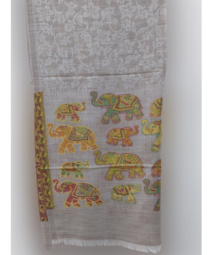 Pure Pashmina Elephant Handmade Shawl/Cashmere Scarf/Shawl, Handwoven on Handloom in Kashmir, Super Soft, Light Weave | Save 33% - Rajasthan Living 3