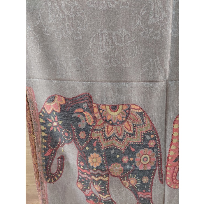 Big Elephants Pure Pashmina Handmade Shawl/Cashmere Scarf/Shawl, Handwoven on Handloom in Kashmir, Super Soft, Light Weave | Save 33% - Rajasthan Living 6