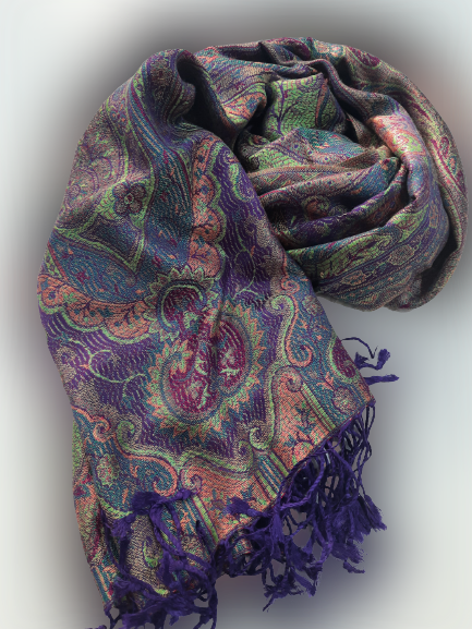 Purple Silk Pashmina shawl, Wedding shawl,Handwoven Silk Shawl, Long Silk Scarf,Foulard | Save 33% - Rajasthan Living 9