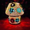 Handmade Multicolor Decorative Table lamp From iHandikart Handicrafts 9 X 7 Inch(IHK25001) Unique Design And mosaic Work On lamp Used For Home/Office | Save 33% - Rajasthan Living 8