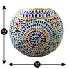 Mosaic Glass lamp (IHK25004) 9.5 X 9.5 Inch | Save 33% - Rajasthan Living 9
