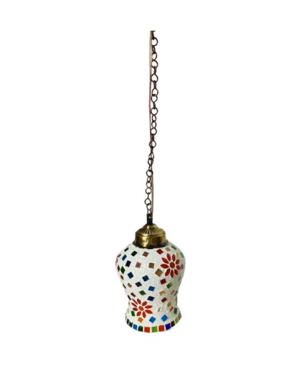 Mosaic Glass Hanging lamp (IHK25006) 7 X 5 Inch | Save 33% - Rajasthan Living 3