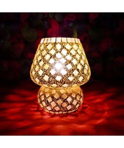 Mosaic Glass Table Lamp (IHK25007)7 X 5 Inch | Save 33% - Rajasthan Living
