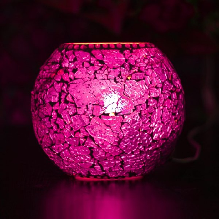 Mosaic Glass Table Lamp (IHK25011) 6.5 X 6.5 Inch | Save 33% - Rajasthan Living 5
