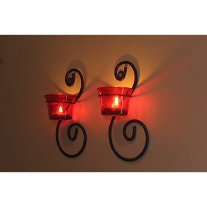 Decorative Iron Wall Sconce Candle Holder Wall Art Tealight Hanging Candle Holder Ihandikart Handicrafts Used for Office/home/festive Decor | Save 33% - Rajasthan Living 6