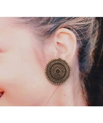 Oxidised Silver Plated Handmade Jhumki Earrings | Save 33% - Rajasthan Living
