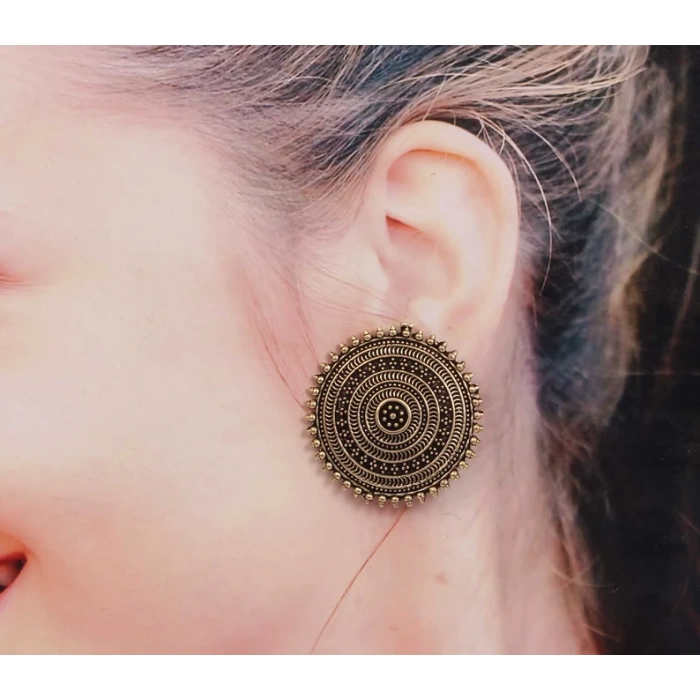 Oxidised Silver Plated Handmade Jhumki Earrings | Save 33% - Rajasthan Living 7
