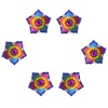iHandikart Handicrafts Handpainted Terracotta Diyas ,Multicolor ( Set of 12 ) 3 ” x 1 ” IHK4050-12 | Save 33% - Rajasthan Living 12