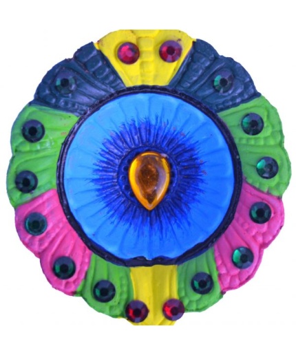 iHandikart Handicrafts Handpainted Terracotta Diyas , Multicolor ( Set of 12 ) 3 ” x 1 ” IHK4051-12 | Save 33% - Rajasthan Living 3