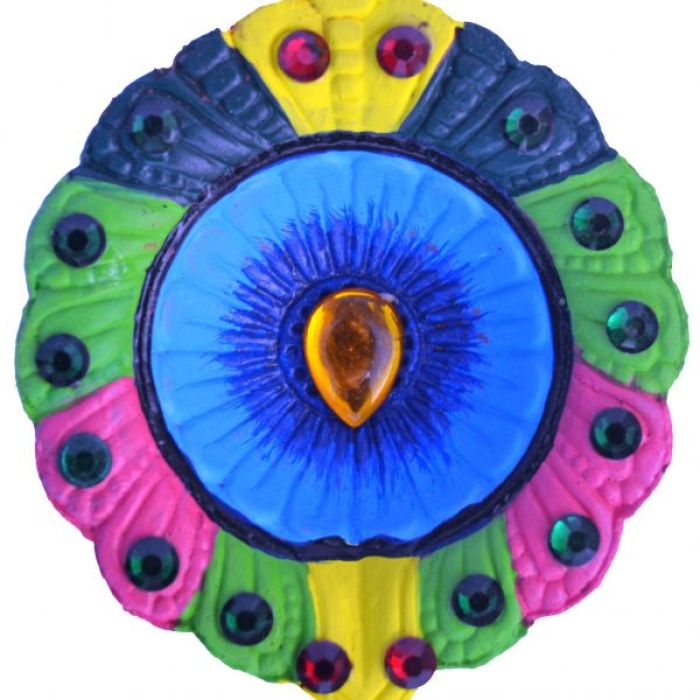 iHandikart Handicrafts Handpainted Terracotta Diyas , Multicolor ( Set of 12 ) 3 ” x 1 ” IHK4051-12 | Save 33% - Rajasthan Living 7
