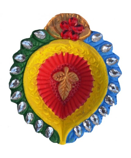 iHandikart Handicrafts Handpainted Terracotta Diyas , Multicolor ( Set of 12 ) 3 ” x 1 ” IHK4052-12 | Save 33% - Rajasthan Living 3