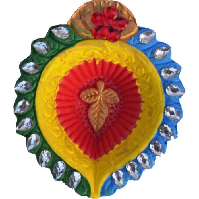 iHandikart Handicrafts Handpainted Terracotta Diyas , Multicolor ( Set of 12 ) 3 ” x 1 ” IHK4052-12 | Save 33% - Rajasthan Living 6