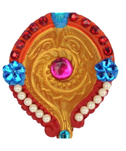 iHandikart Handicrafts Handpainted Terracotta Diyas , Multicolor ( Set of 12 ) 3 ” x 1 ” IHK4055-12 | Save 33% - Rajasthan Living 3