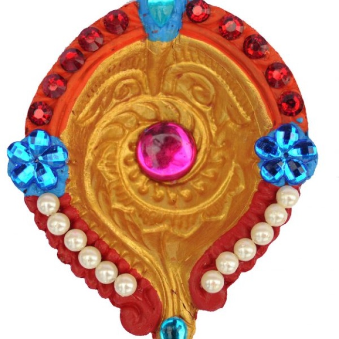 iHandikart Handicrafts Handpainted Terracotta Diyas , Multicolor ( Set of 12 ) 3 ” x 1 ” IHK4055-12 | Save 33% - Rajasthan Living 7