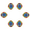 iHandikart Handicrafts Handpainted Terracotta Diyas , Multicolor ( Set of 12 ) 3 ” x 1 ” IHK4056-12 | Save 33% - Rajasthan Living 12