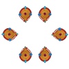 iHandikart Handicrafts Handpainted Terracotta Diyas , Multicolor ( Set of 6 ) 3 ” x 1 ” IHK4058-6 | Save 33% - Rajasthan Living 9
