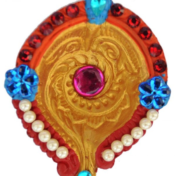 iHandikart Handicrafts Handpainted Terracotta Diyas , Multicolor ( Set of 12 ) 3 ” x 1 ” IHK4058-12 | Save 33% - Rajasthan Living 6