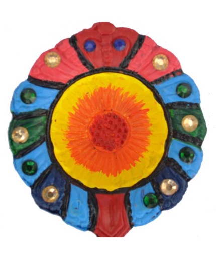 iHandikart Handicrafts Handpainted Terracotta Diyas , Multicolor ( Set of 12 ) 3 ” x 1 ” IHK4059-12 | Save 33% - Rajasthan Living 3