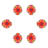 iHandikart Handicrafts Handpainted Terracotta Diyas , Multicolor ( Set of 6 ) 3 ” x 1 ” IHK4060-6 | Save 33% - Rajasthan Living 10