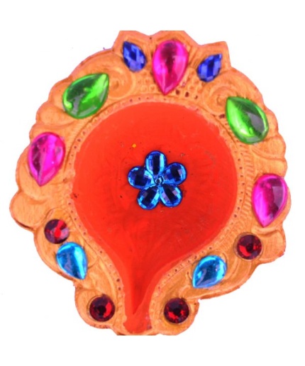 iHandikart Handicrafts Handpainted Terracotta Diyas , Multicolor ( Set of 12 ) 3 ” x 1 ” IHK4060-12 | Save 33% - Rajasthan Living 3