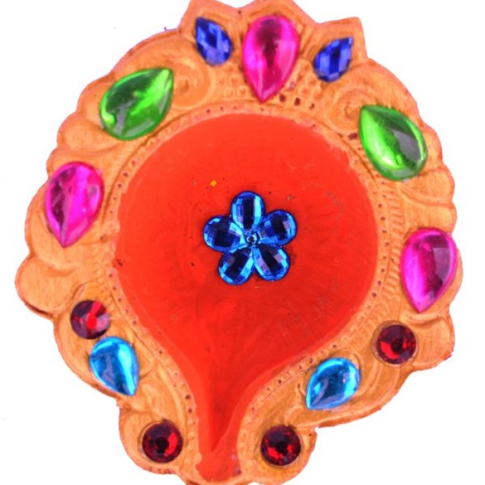 iHandikart Handicrafts Handpainted Terracotta Diyas , Multicolor ( Set of 6 ) 3 ” x 1 ” IHK4060-6 | Save 33% - Rajasthan Living 7