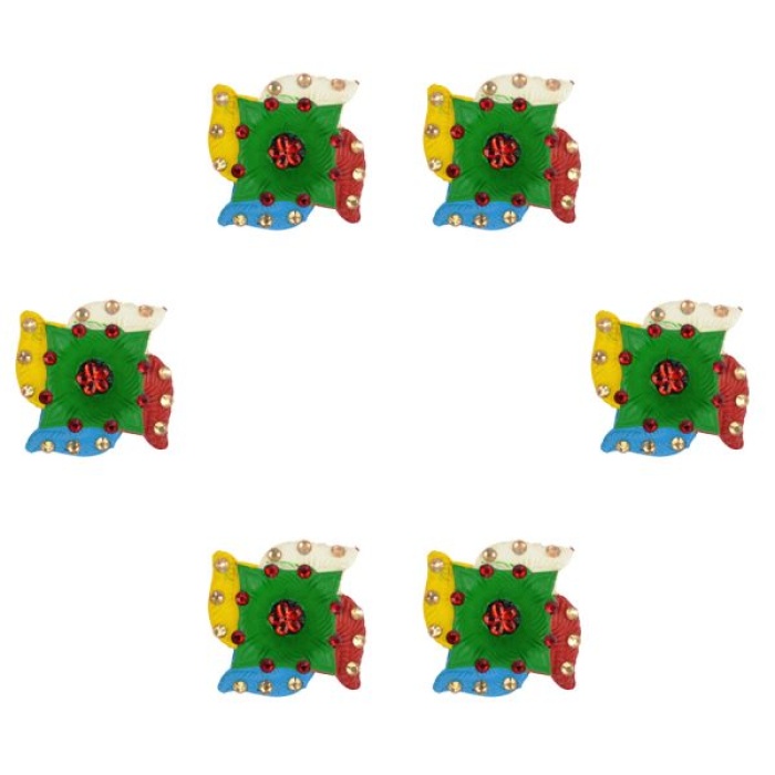 iHandikart Handicrafts Handpainted Terracotta Diyas , Multicolor ( Set of 12 ) 3 ” x 1 ” IHK4062-12 | Save 33% - Rajasthan Living 7