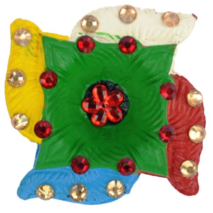 iHandikart Handicrafts Handpainted Terracotta Diyas , Multicolor ( Set of 6 ) 3 ” x 1 ” IHK4062-6 | Save 33% - Rajasthan Living 7