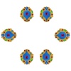 iHandikart Handicrafts Handpainted Terracotta Diyas , Multicolor ( Set of 12 ) 3 ” x 1 ” IHK4063-12 | Save 33% - Rajasthan Living 12