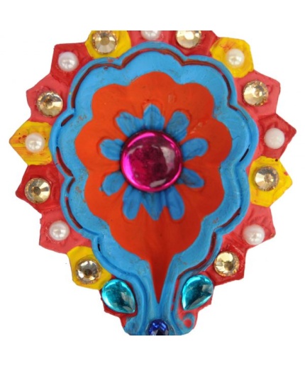iHandikart Handicrafts Handpainted Terracotta Diyas , Multicolor ( Set of 12 ) 3 ” x 1 ” IHK4064-12 | Save 33% - Rajasthan Living 3