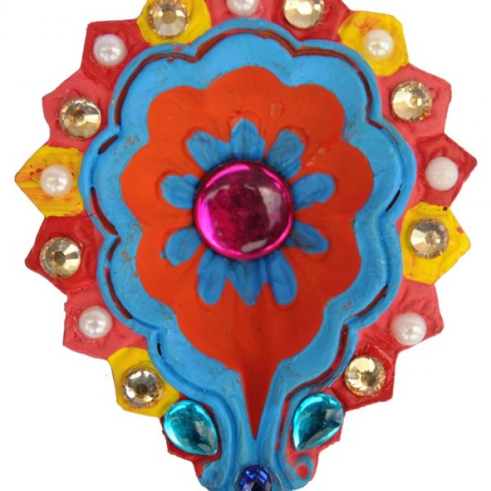 iHandikart Handicrafts Handpainted Terracotta Diyas , Multicolor ( Set of 12 ) 3 ” x 1 ” IHK4064-12 | Save 33% - Rajasthan Living 7
