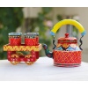 Handpainted Kettle Set 5040-T With 4 Glass & 1 Cart/Thela | Save 33% - Rajasthan Living 10