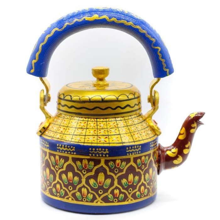 Kettle handcrafted Set With 6 Glass & 1 Trey | Save 33% - Rajasthan Living 8