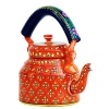 Handpainted Kettle Set 5076-T With 4 Glass & 1 Cart/Thela | Save 33% - Rajasthan Living 12