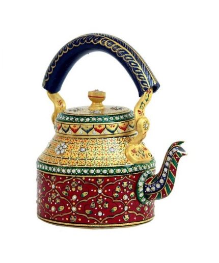 Handpainted Kettle Set With 6 Glasses & Trey | Save 33% - Rajasthan Living 3