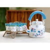Kettle handpainted Set With 6 Glass & 1 Trey | Save 33% - Rajasthan Living 9